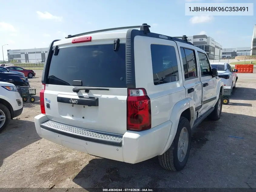 2006 Jeep Commander VIN: 1J8HH48K96C353491 Lot: 45630244