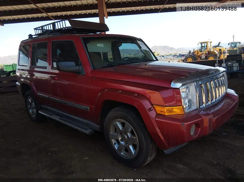 2006 Jeep Commander Limited VIN: 1J8HG58216C139488 Lot: 45682876