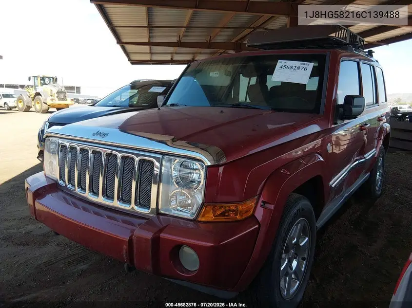 2006 Jeep Commander Limited VIN: 1J8HG58216C139488 Lot: 45682876