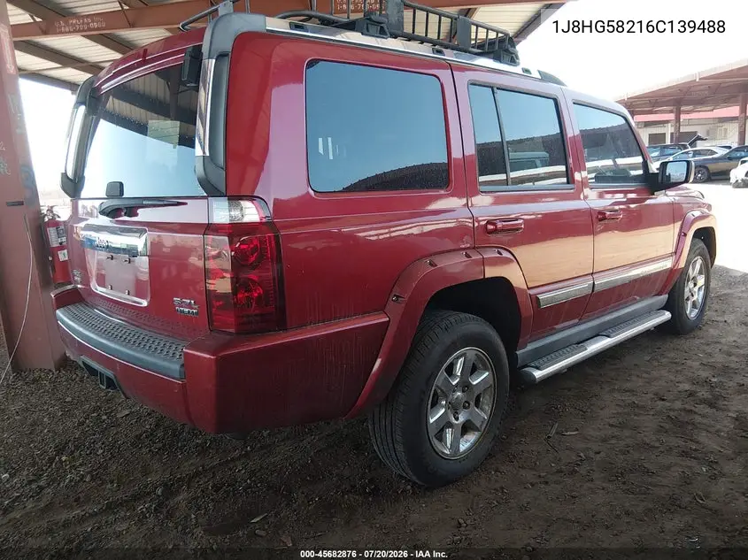 2006 Jeep Commander Limited VIN: 1J8HG58216C139488 Lot: 45682876