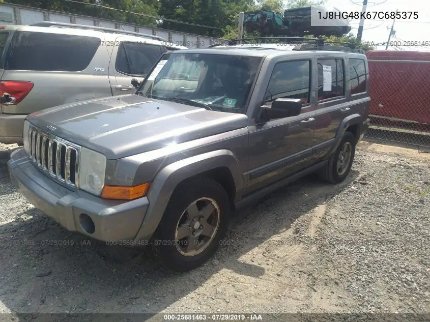 2007 Jeep Commander Sport VIN: 1J8HG48K67C685375 Lot: 25681463