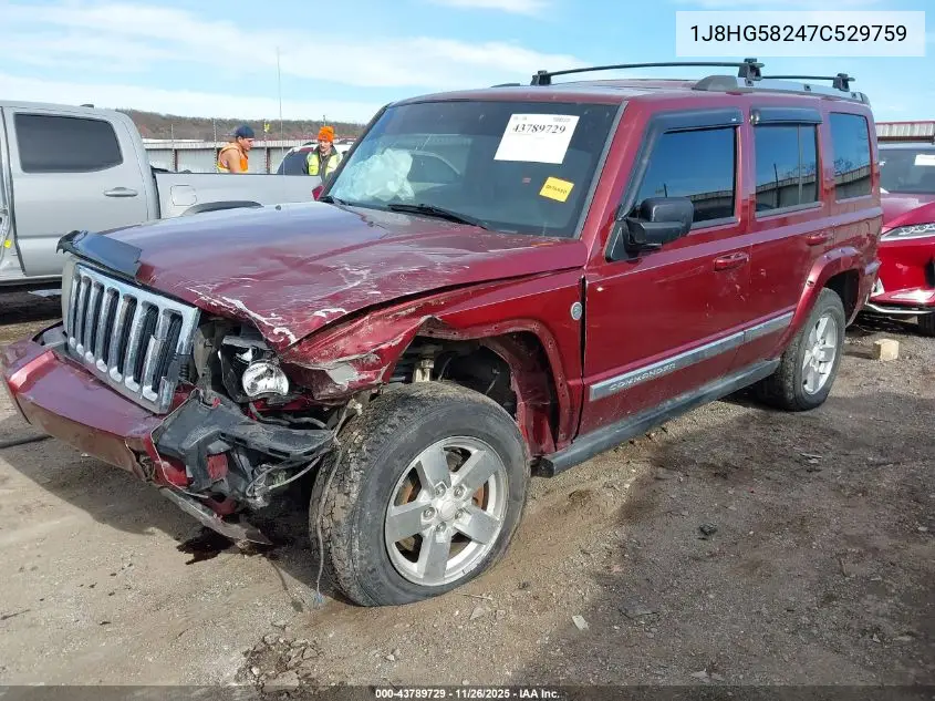 2007 Jeep Commander Limited VIN: 1J8HG58247C529759 Lot: 43789729