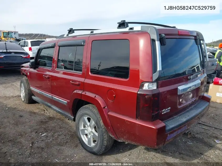2007 Jeep Commander Limited VIN: 1J8HG58247C529759 Lot: 43789729