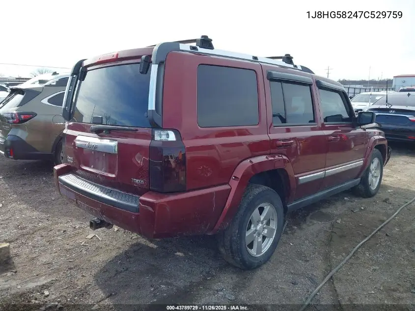 2007 Jeep Commander Limited VIN: 1J8HG58247C529759 Lot: 43789729
