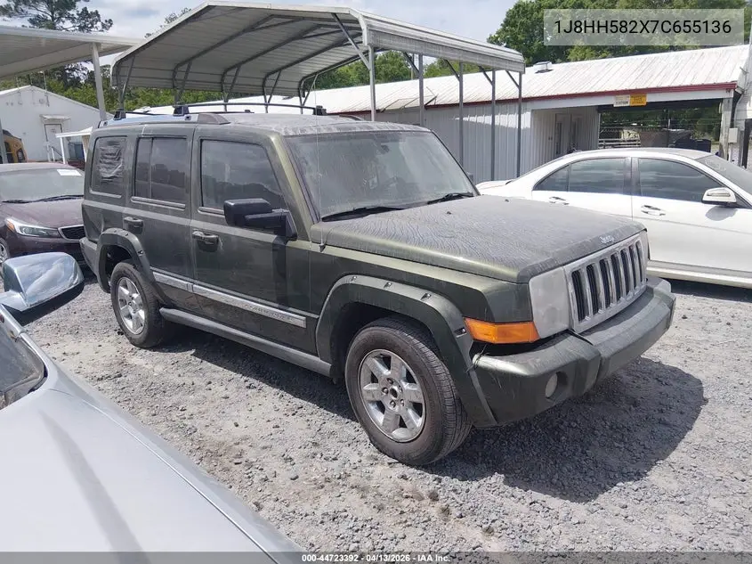 2007 Jeep Commander Limited VIN: 1J8HH582X7C655136 Lot: 44723392