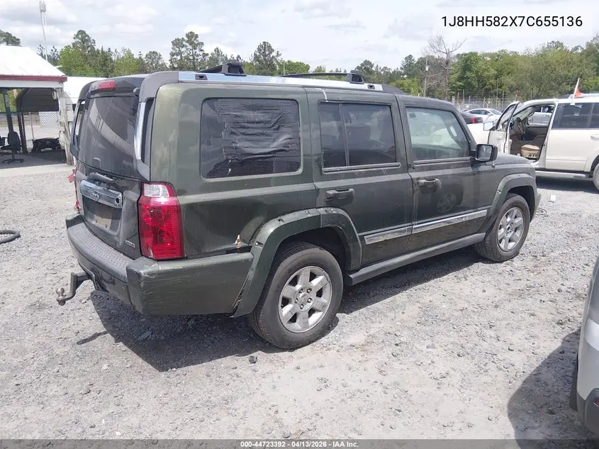 2007 Jeep Commander Limited VIN: 1J8HH582X7C655136 Lot: 44723392