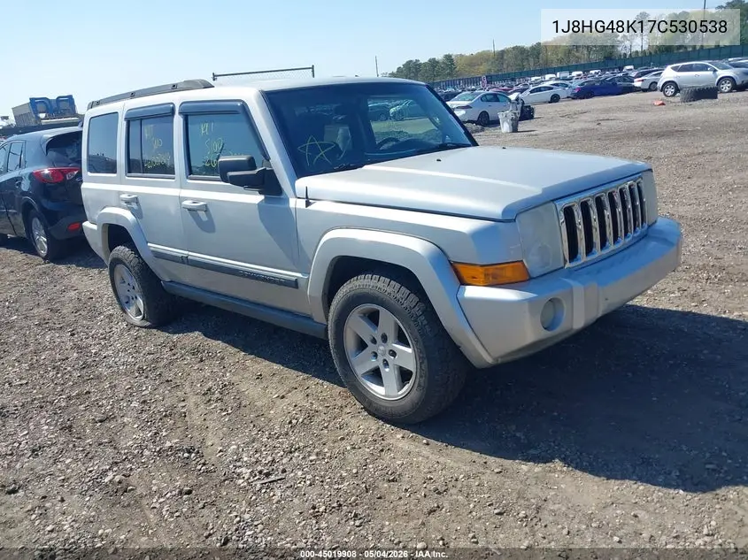 2007 Jeep Commander Sport VIN: 1J8HG48K17C530538 Lot: 45019908