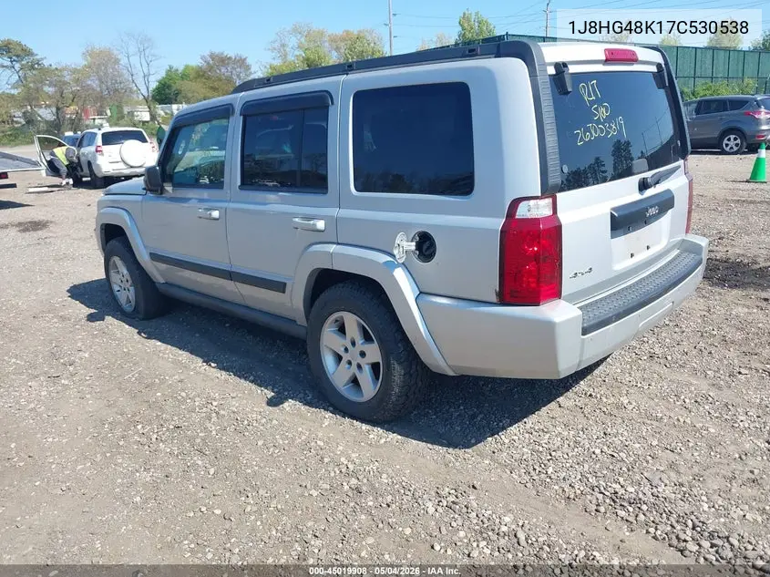 2007 Jeep Commander Sport VIN: 1J8HG48K17C530538 Lot: 45019908