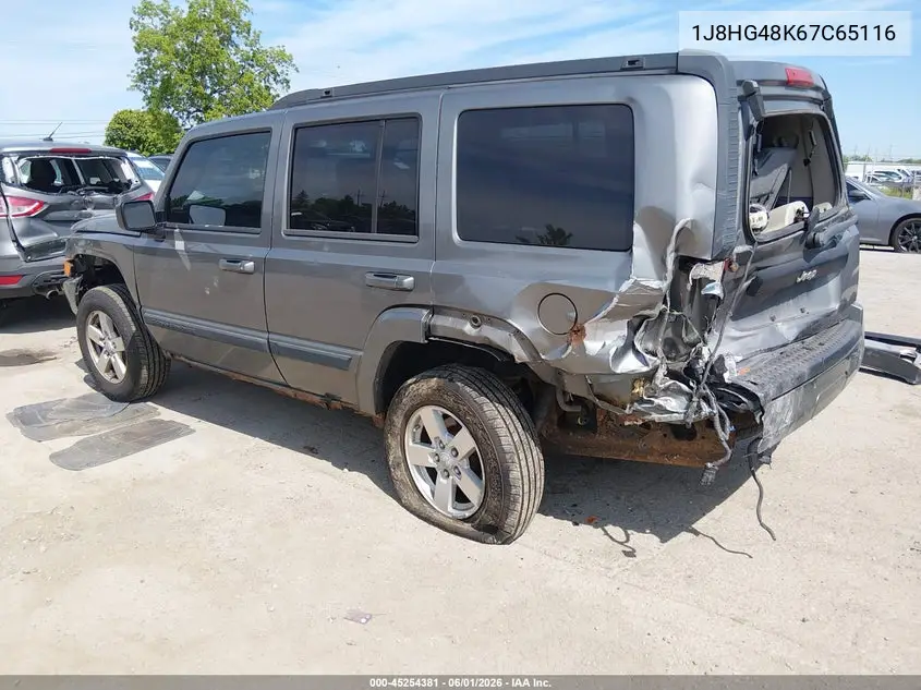 2007 Jeep Commander Sport VIN: 1J8HG48K67C651162 Lot: 45254381