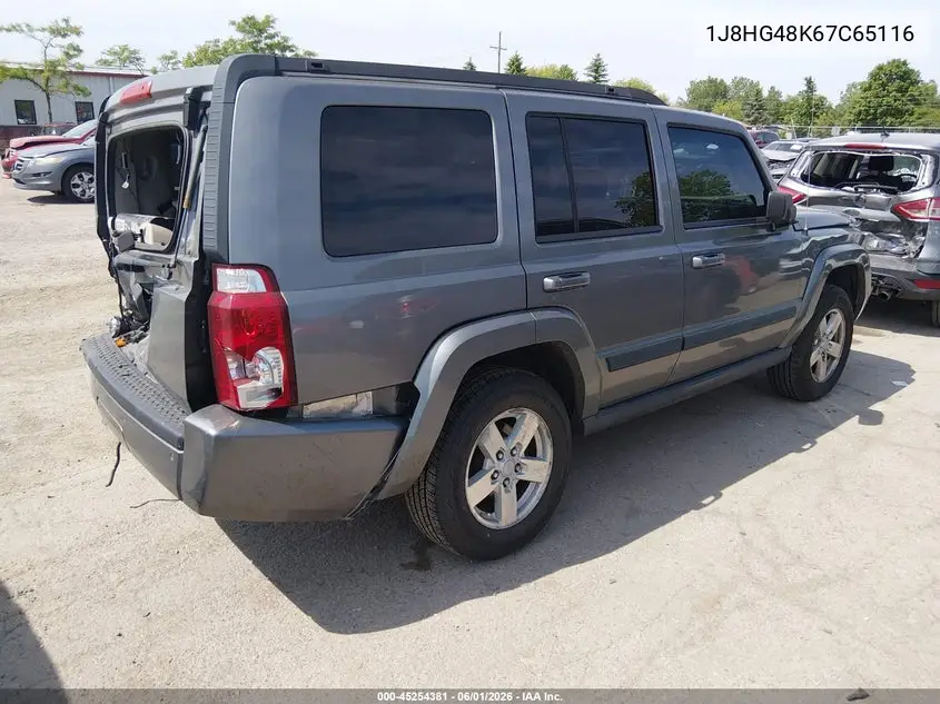 2007 Jeep Commander Sport VIN: 1J8HG48K67C651162 Lot: 45254381