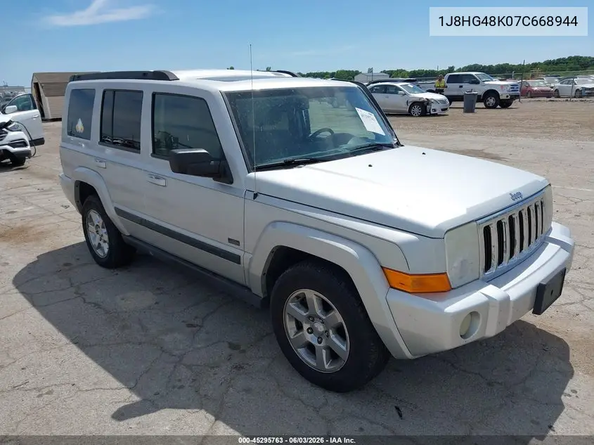 2007 Jeep Commander Sport VIN: 1J8HG48K07C668944 Lot: 45295763