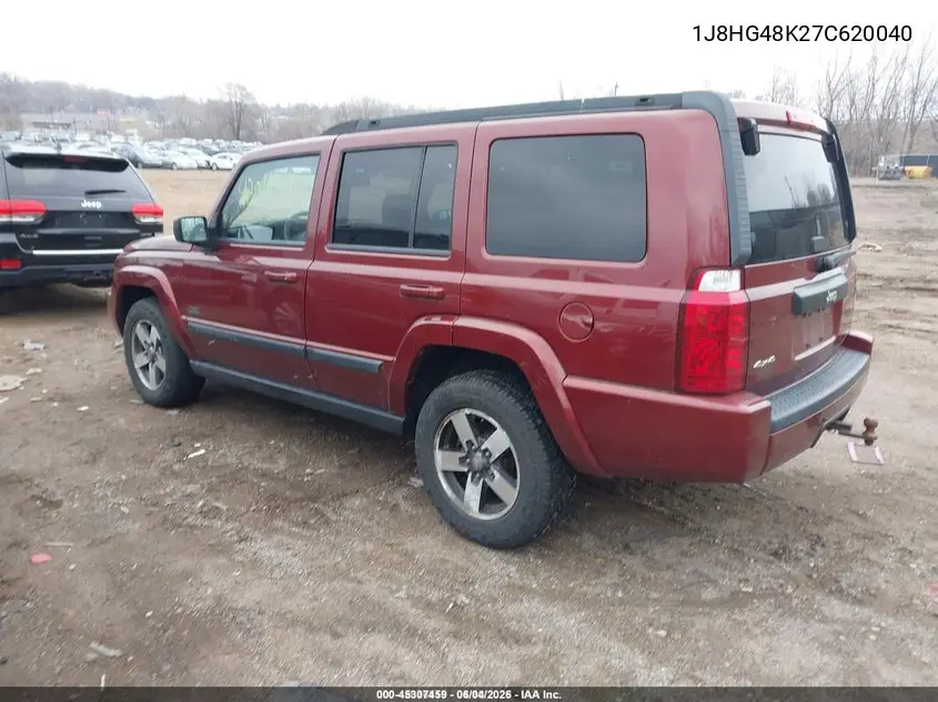 2007 Jeep Commander Sport VIN: 1J8HG48K27C620040 Lot: 45307459