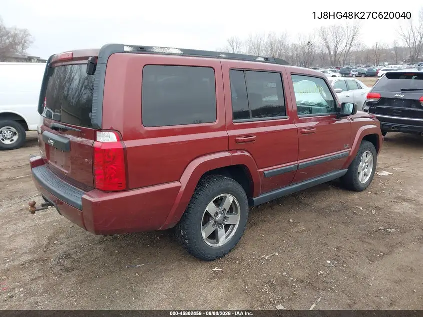 2007 Jeep Commander Sport VIN: 1J8HG48K27C620040 Lot: 45307459
