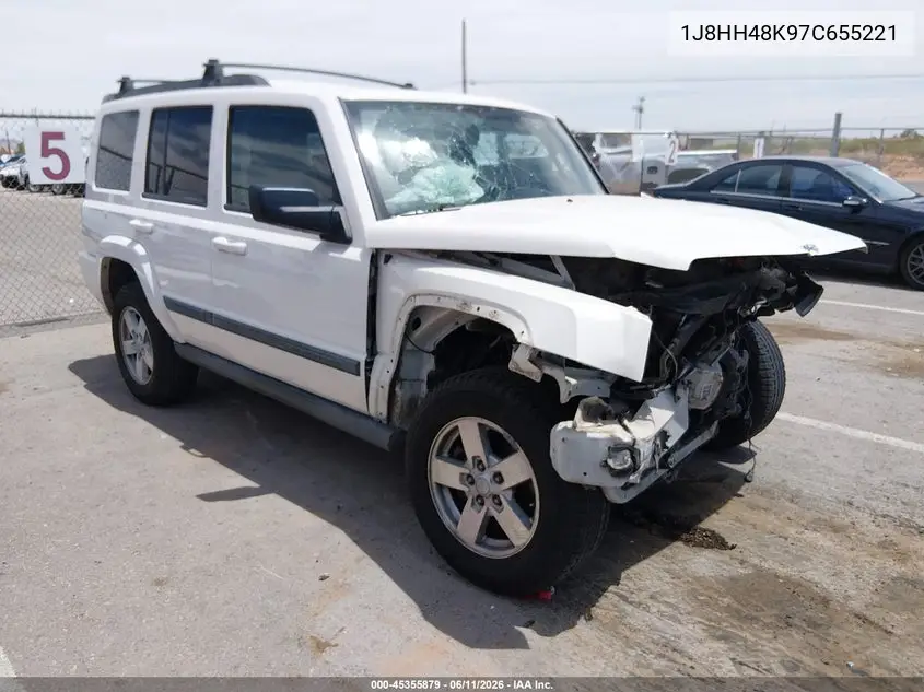 2007 Jeep Commander Sport VIN: 1J8HH48K97C655221 Lot: 45355879