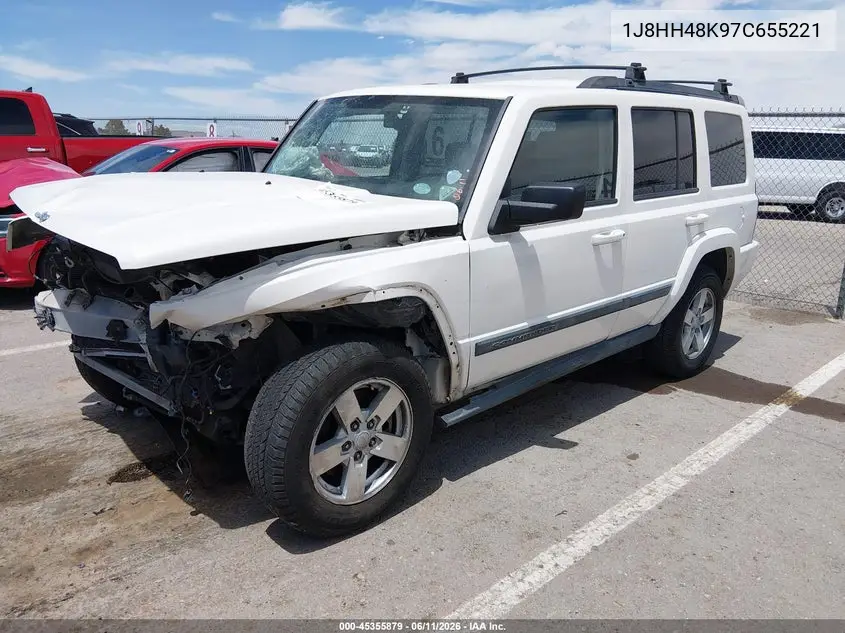 2007 Jeep Commander Sport VIN: 1J8HH48K97C655221 Lot: 45355879