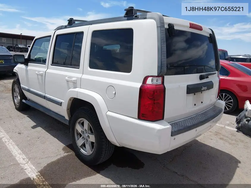 2007 Jeep Commander Sport VIN: 1J8HH48K97C655221 Lot: 45355879