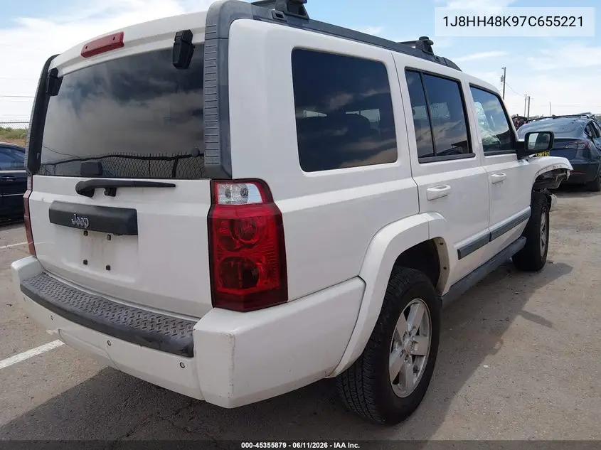 2007 Jeep Commander Sport VIN: 1J8HH48K97C655221 Lot: 45355879