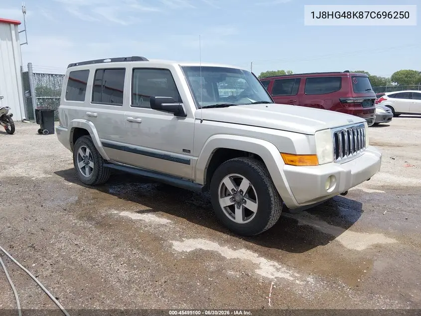 2007 Jeep Commander Sport VIN: 1J8HG48K87C696250 Lot: 45495100