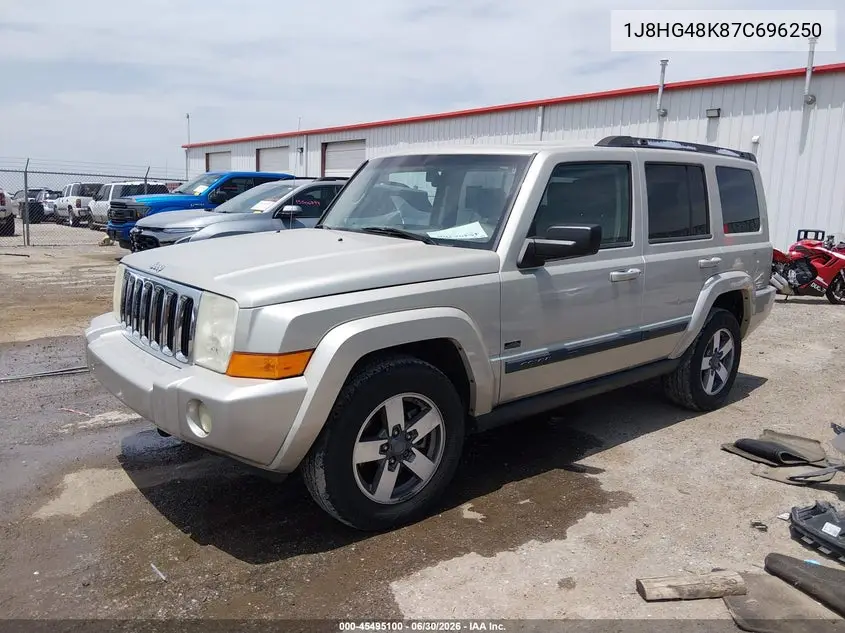 2007 Jeep Commander Sport VIN: 1J8HG48K87C696250 Lot: 45495100
