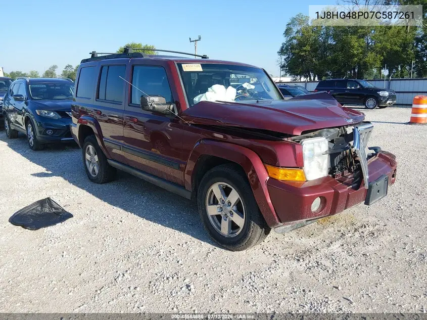 2007 Jeep Commander Sport VIN: 1J8HG48P07C587261 Lot: 45564686