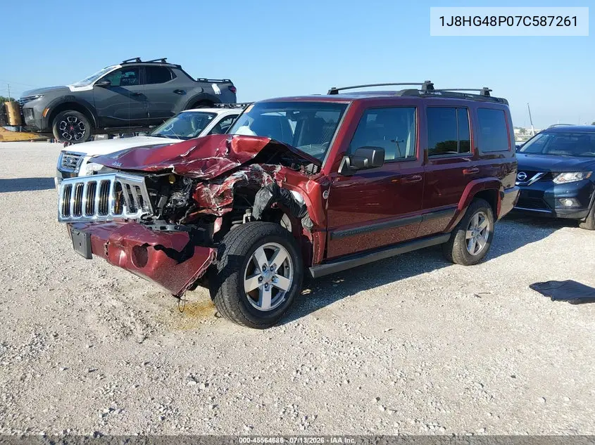 2007 Jeep Commander Sport VIN: 1J8HG48P07C587261 Lot: 45564686
