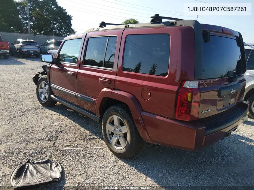 2007 Jeep Commander Sport VIN: 1J8HG48P07C587261 Lot: 45564686