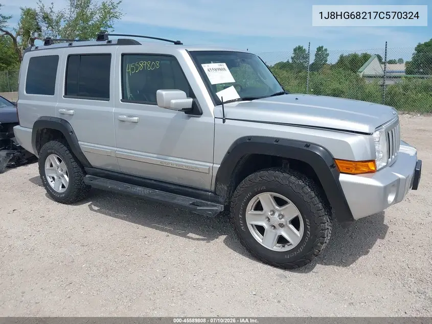 2007 Jeep Commander Overland VIN: 1J8HG68217C570324 Lot: 45589808