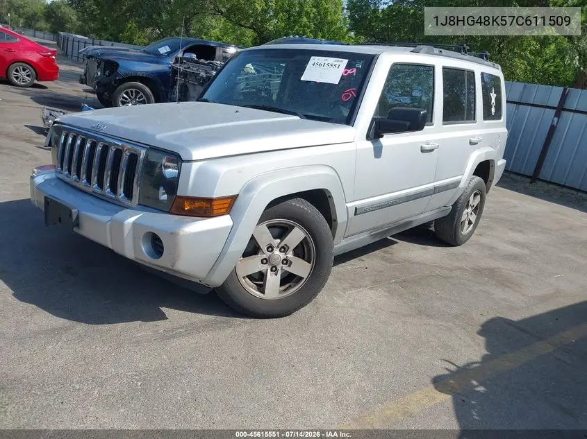 2007 Jeep Commander Sport VIN: 1J8HG48K57C611509 Lot: 45615551