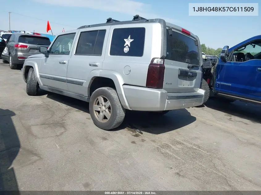 2007 Jeep Commander Sport VIN: 1J8HG48K57C611509 Lot: 45615551