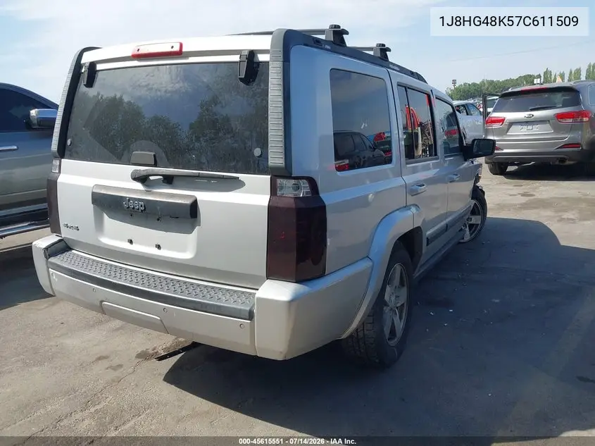 2007 Jeep Commander Sport VIN: 1J8HG48K57C611509 Lot: 45615551