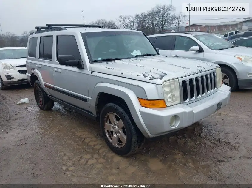 2008 Jeep Commander Sport VIN: 1J8HH48K98C242796 Lot: 44322476