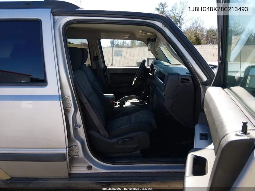 2008 Jeep Commander Sport VIN: 1J8HG48K78C213493 Lot: 44367097