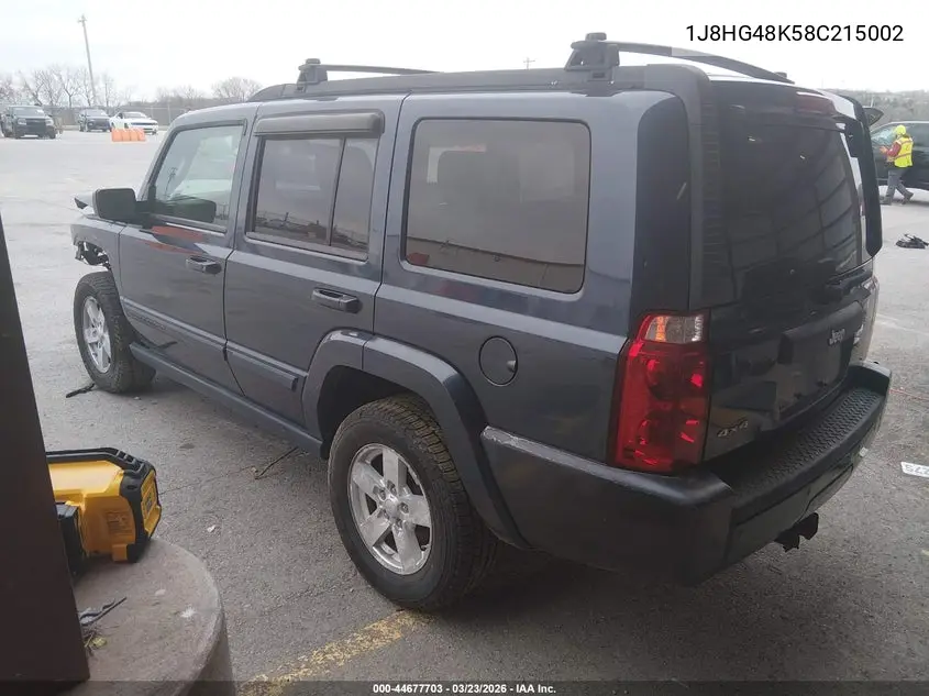 2008 Jeep Commander Sport VIN: 1J8HG48K58C215002 Lot: 44677703