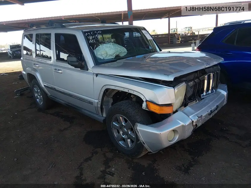2008 Jeep Commander Limited VIN: 1J8HH58N68C191774 Lot: 44705332