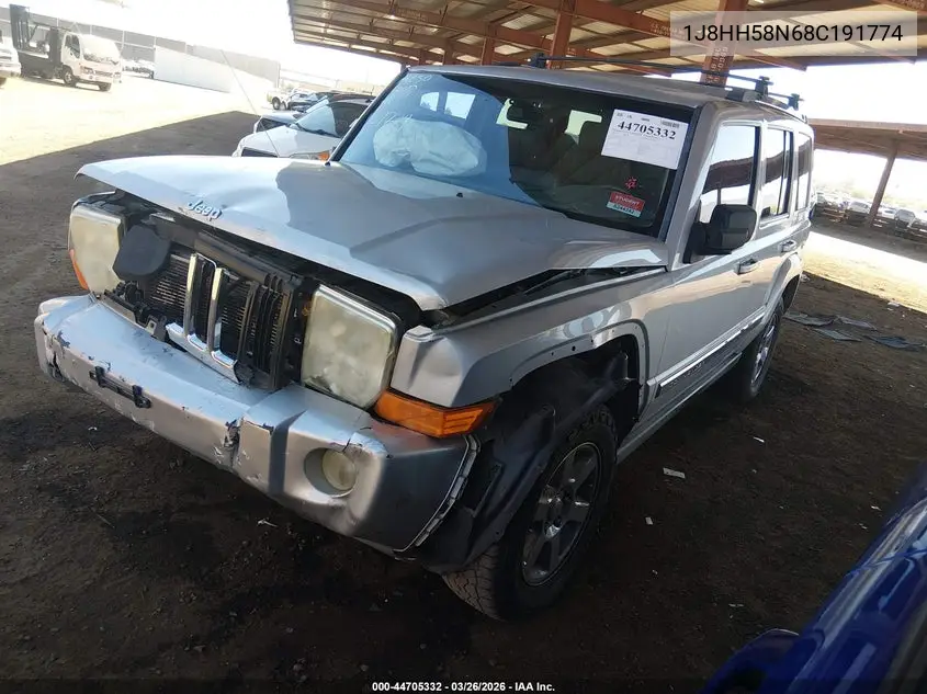 2008 Jeep Commander Limited VIN: 1J8HH58N68C191774 Lot: 44705332