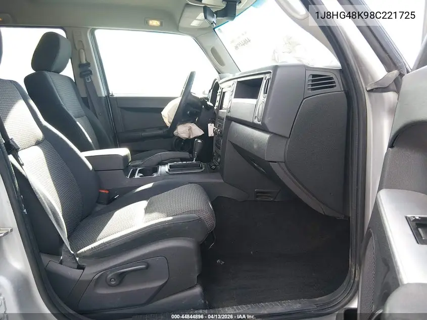 2008 Jeep Commander Sport VIN: 1J8HG48K98C221725 Lot: 44844896