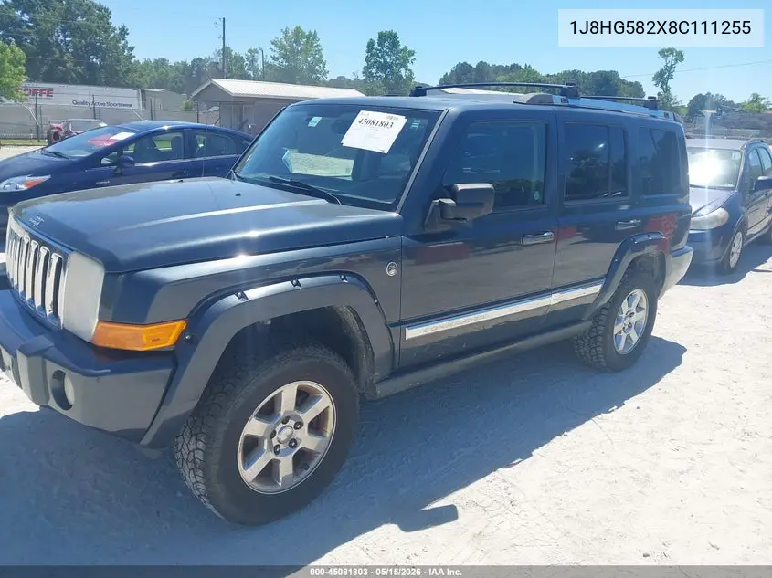 2008 Jeep Commander Limited VIN: 1J8HG582X8C111255 Lot: 45081803