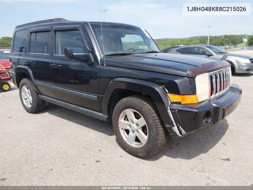 2008 Jeep Commander Sport VIN: 1J8HG48K88C215026 Lot: 45100356