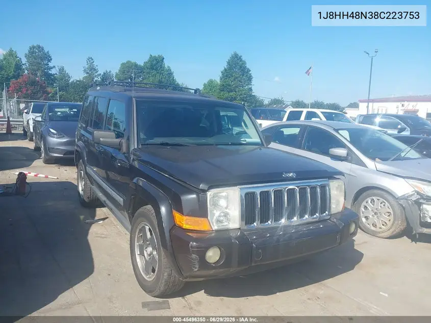 2008 Jeep Commander Sport VIN: 1J8HH48N38C223753 Lot: 45496350