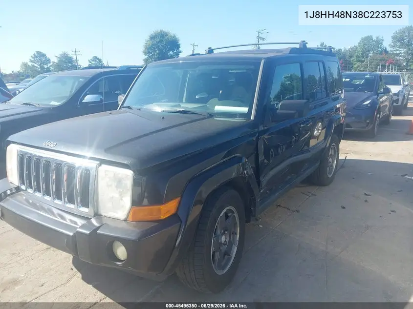 2008 Jeep Commander Sport VIN: 1J8HH48N38C223753 Lot: 45496350