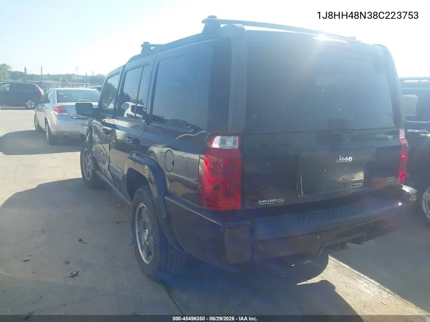 2008 Jeep Commander Sport VIN: 1J8HH48N38C223753 Lot: 45496350