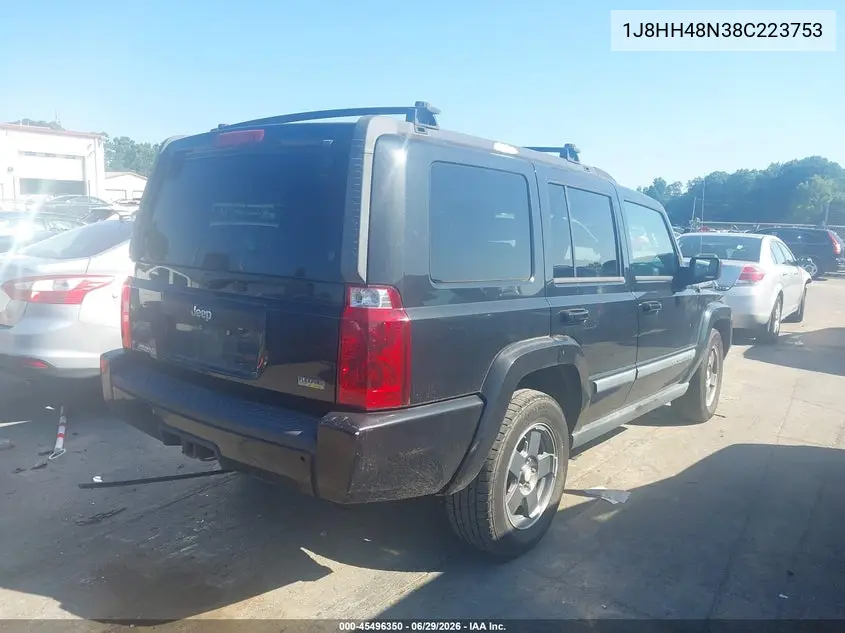 2008 Jeep Commander Sport VIN: 1J8HH48N38C223753 Lot: 45496350