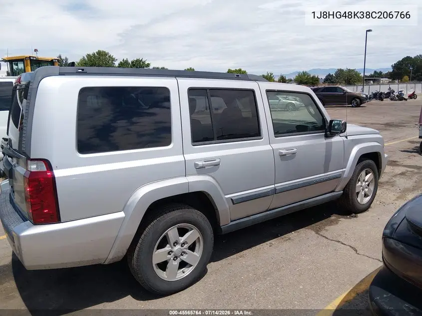 2008 Jeep Commander Sport VIN: 1J8HG48K38C206766 Lot: 45565764