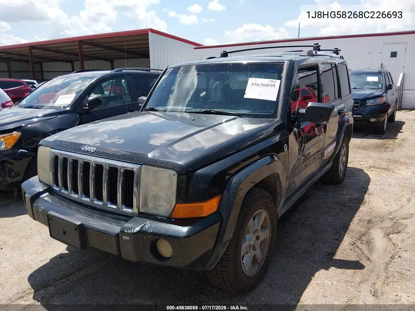2008 Jeep Commander Limited VIN: 1J8HG58268C226693 Lot: 45636059