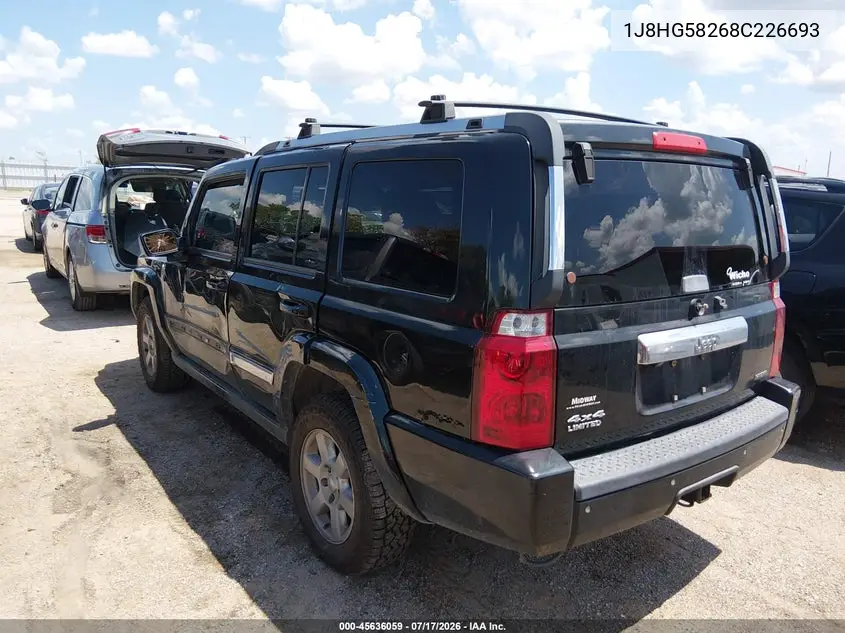 2008 Jeep Commander Limited VIN: 1J8HG58268C226693 Lot: 45636059