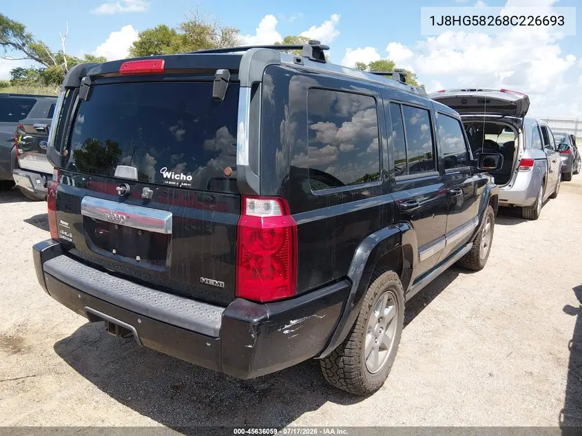 2008 Jeep Commander Limited VIN: 1J8HG58268C226693 Lot: 45636059