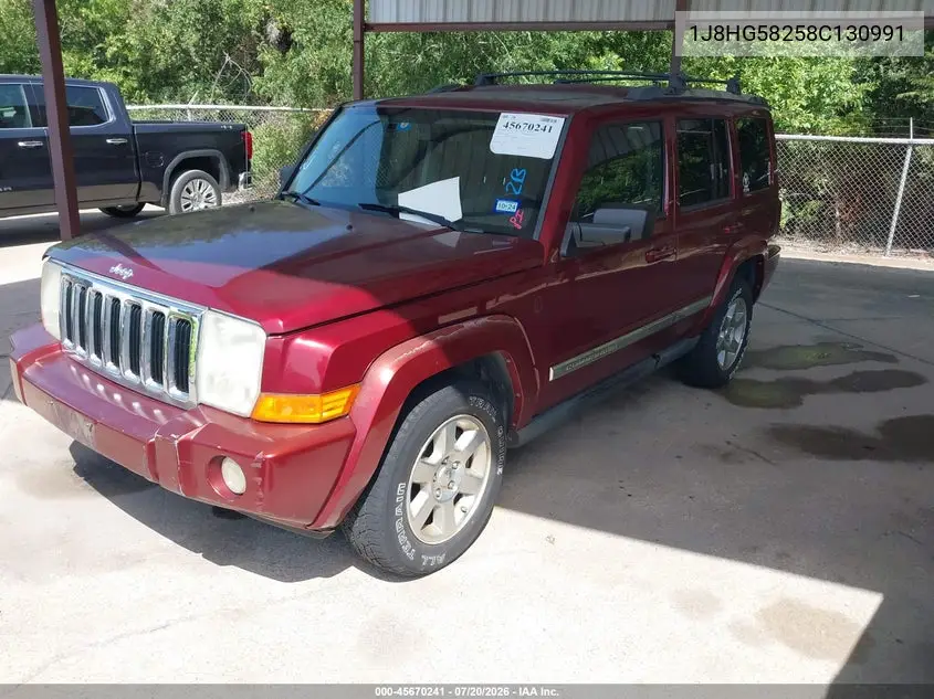 2008 Jeep Commander Limited VIN: 1J8HG58258C130991 Lot: 45670241