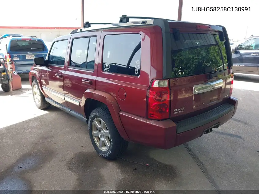 2008 Jeep Commander Limited VIN: 1J8HG58258C130991 Lot: 45670241
