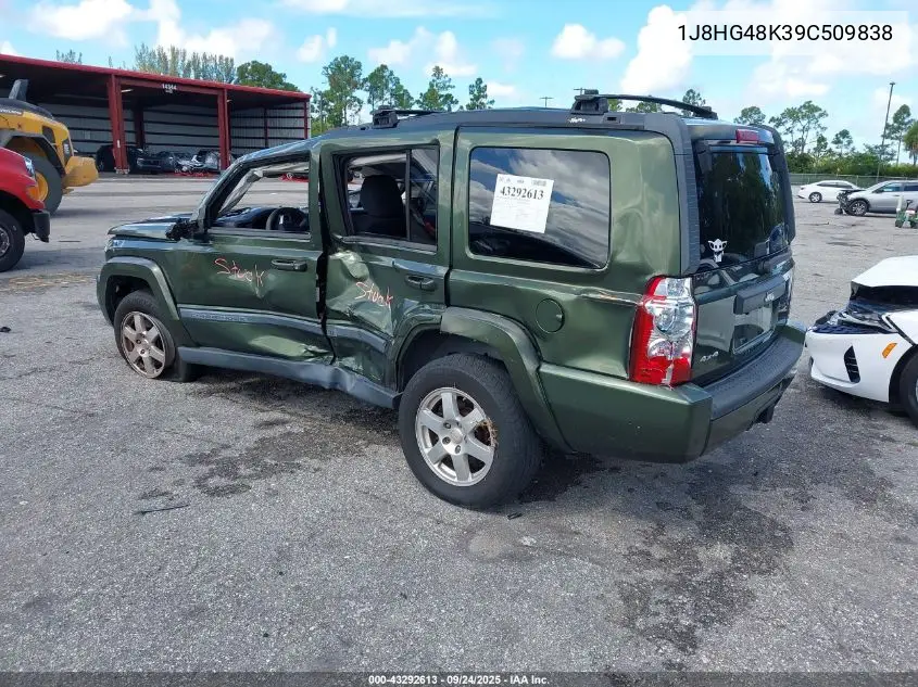 2009 Jeep Commander Sport VIN: 1J8HG48K39C509838 Lot: 43292613