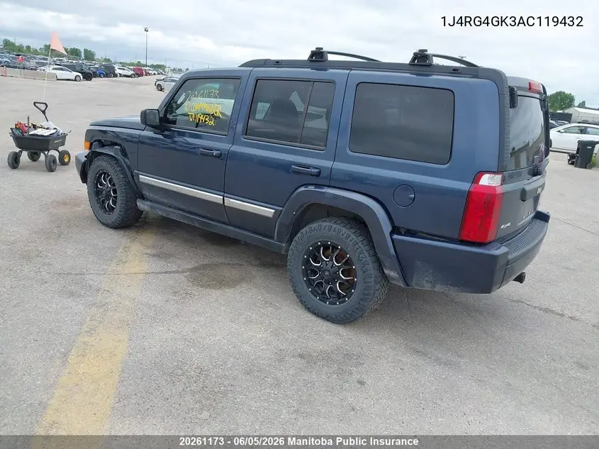 2010 Jeep Commander Sport VIN: 1J4RG4GK3AC119432 Lot: 20261173